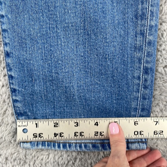 Gap Jeans Womens 30 Girlfriend Mid Rise Straight Ankle Medium Wash Stretch Denim - Picture 13 of 16